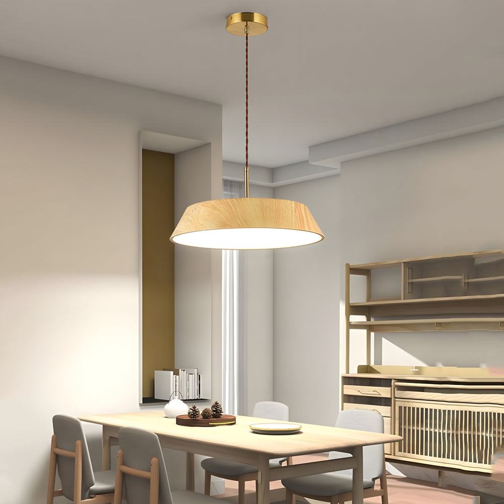 Zenéra – Suspension LED en Bois Naturel | Élégance Japonaise et Sérénité Lumineuse