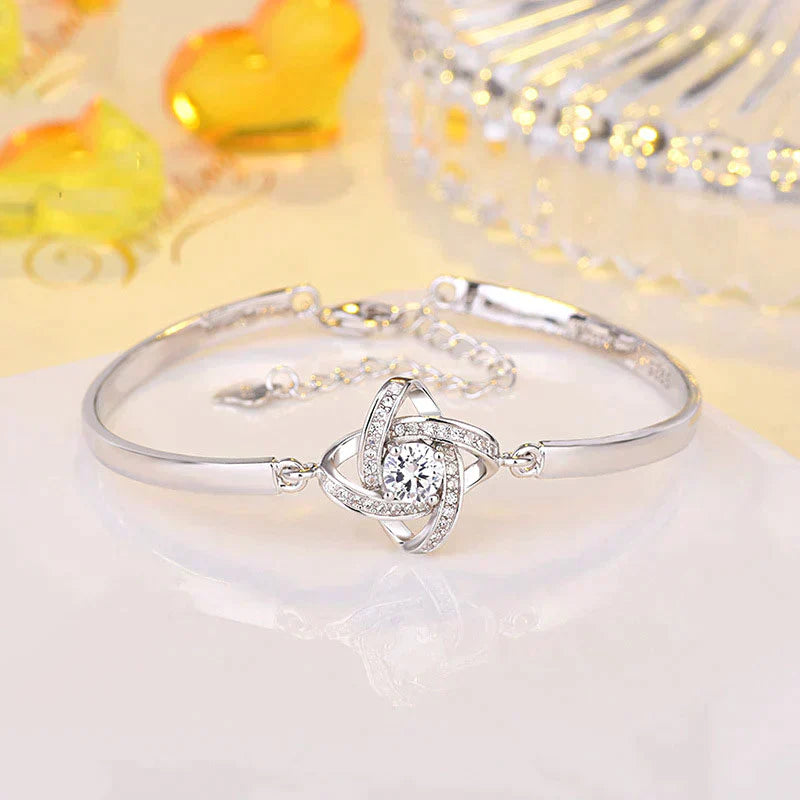 Bracelet Nœud d'Amour - Argent 925 Réglable et Styél