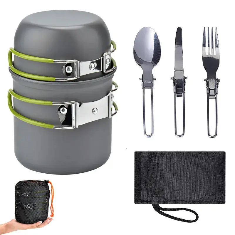 TrekChef - Kit de cuisine de camping complet avec couverts