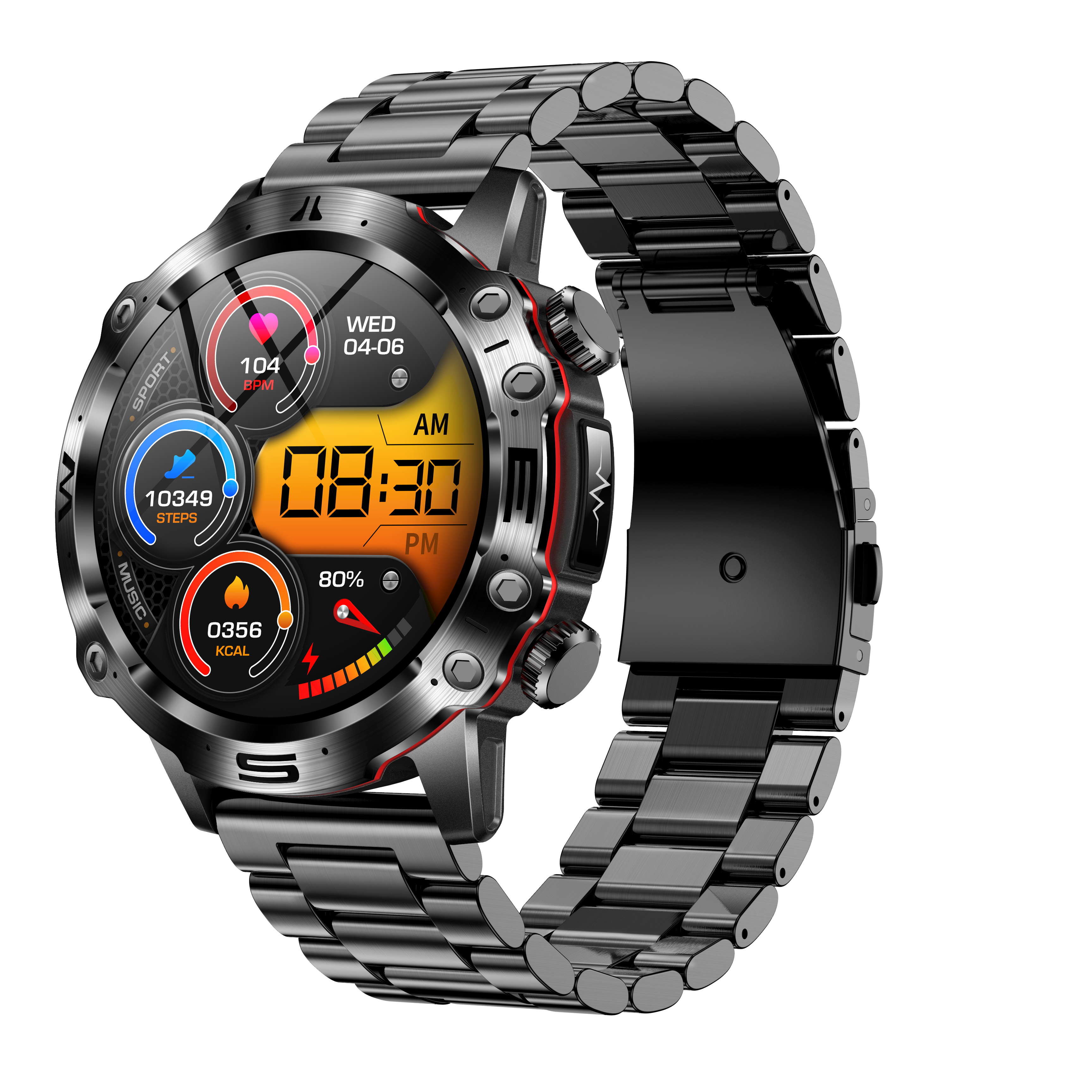 Montre Connectée Sport | Montre de Sport avec Écran AMOLED 1,43 & Suivi ECG | Suivi de Santé pour Hommes 1