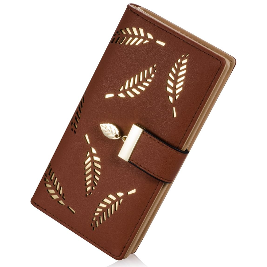 LeatherLeaf - Portefeuille Cuir Femme Raffiné