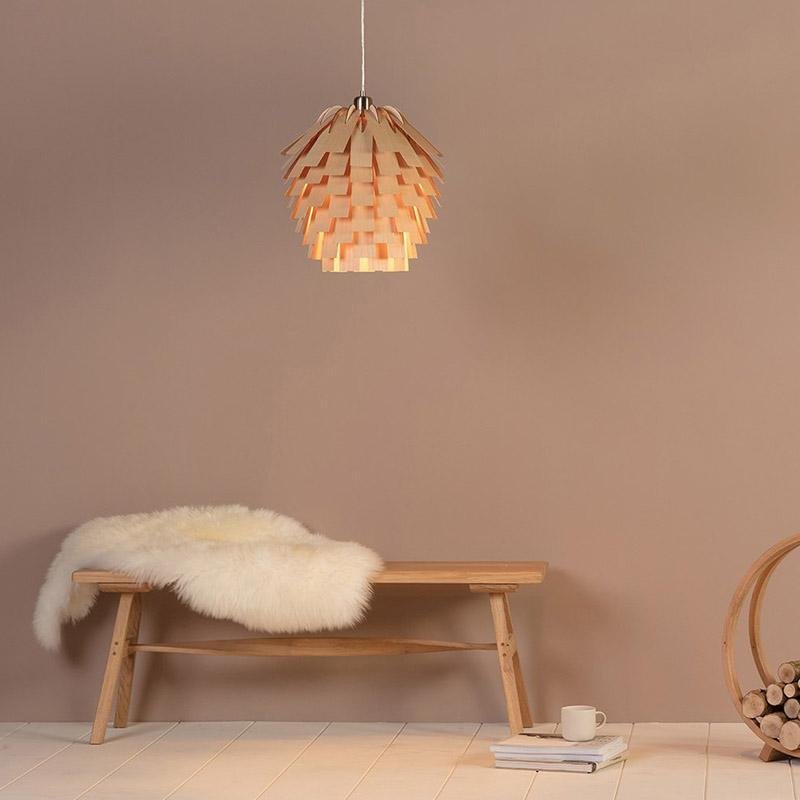 Boiséa – Suspension en Bois Sculpté | Élégance Naturelle et Charme Rustique
