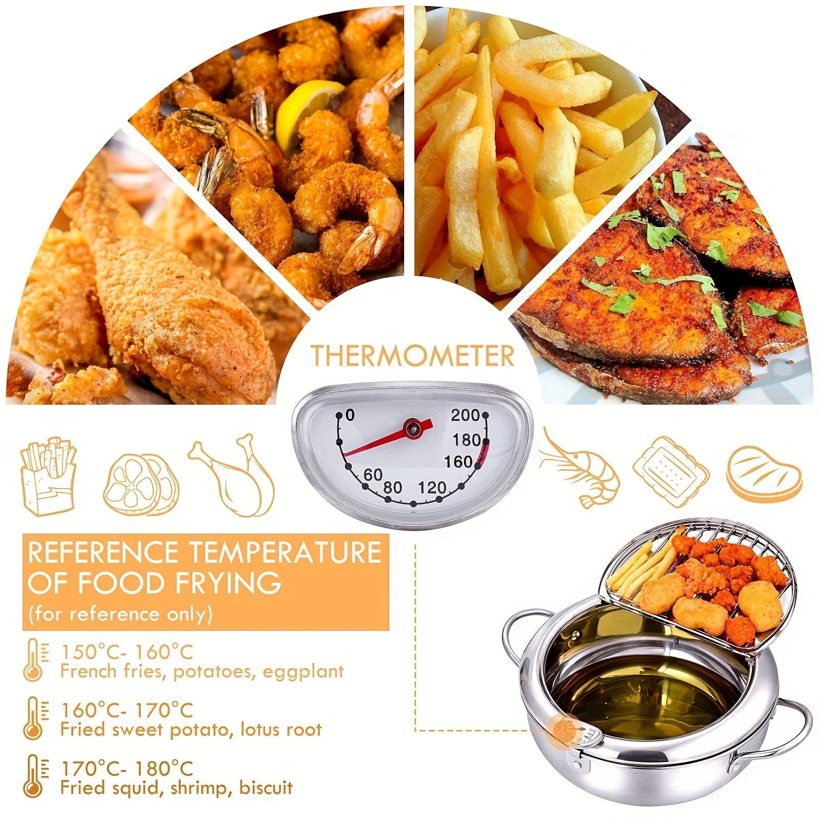 ThermaFryer - Friteuse en Acier Inoxydable avec Contrôle de Température