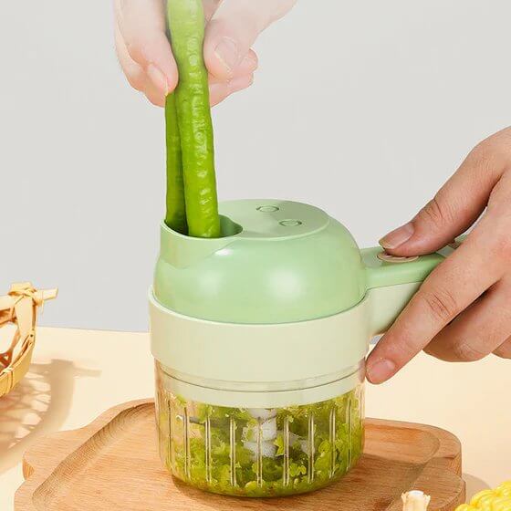 CookEase - Mini Robot de Cuisine Multifonction Rechargeable et Autonettoyant