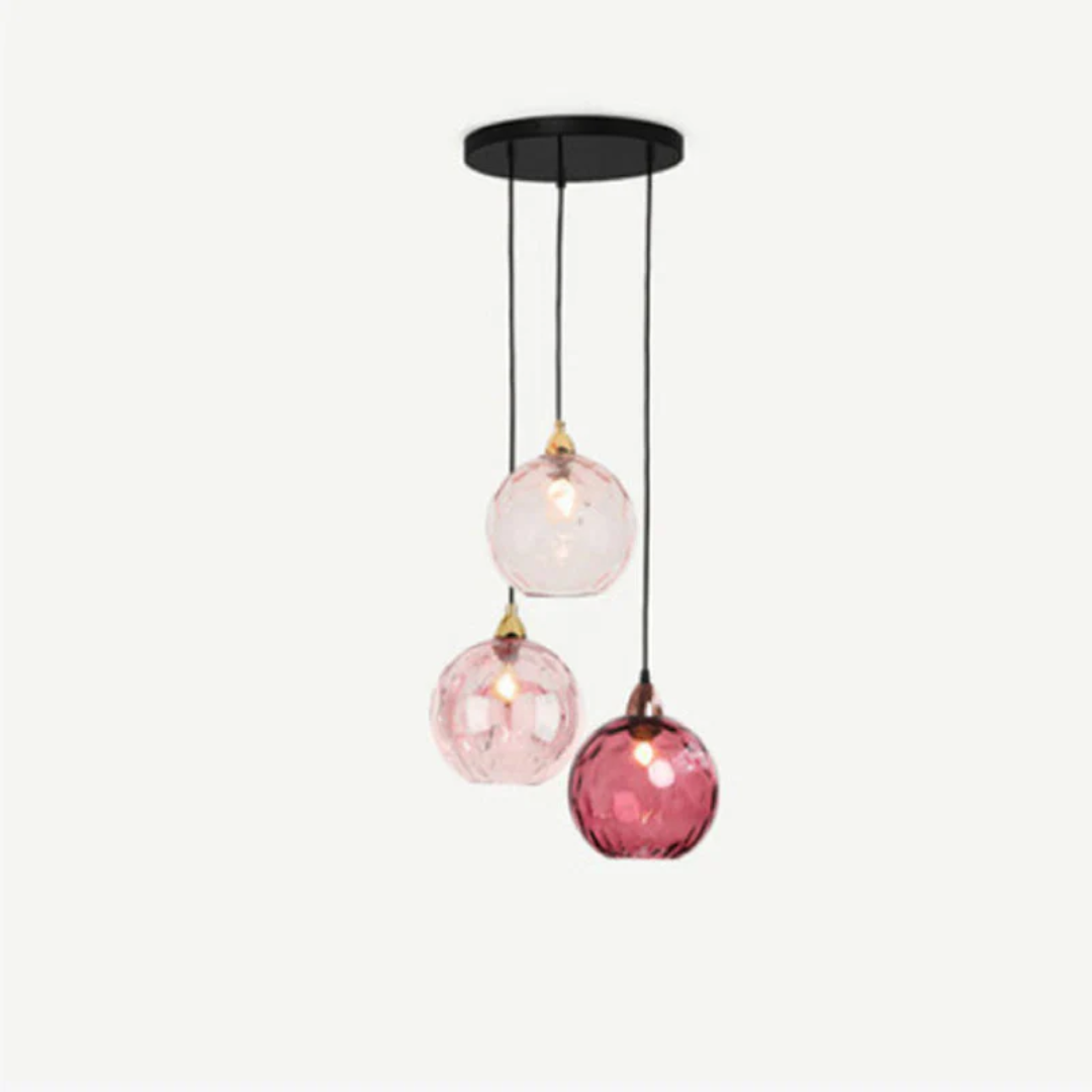 CascadeLumière | Élégante Suspension en Verre avec 3 Lampes LED 0
