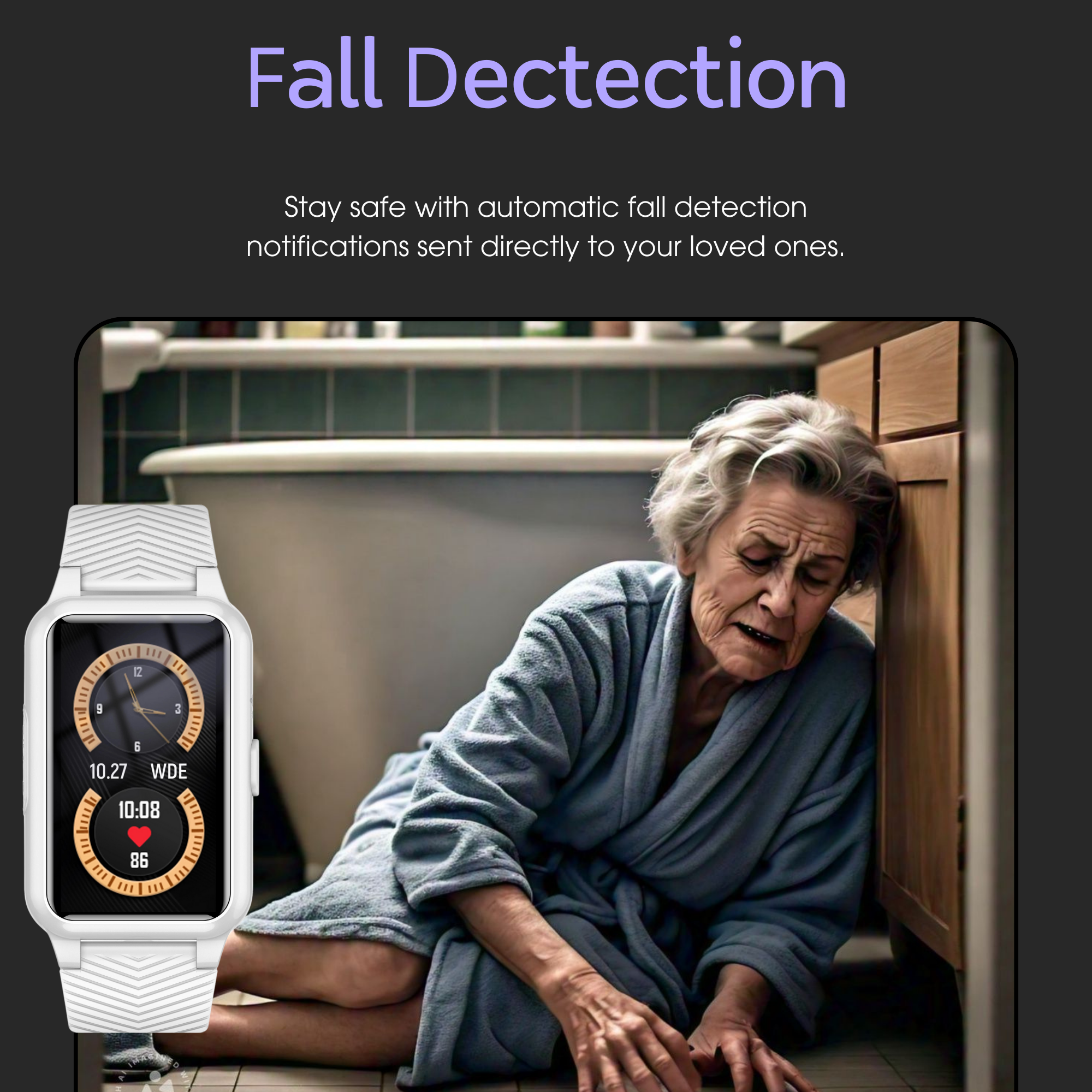 Montre Intelligente SeniorSafe | Détection de Chute avec Suivi GPS | Alerte Médicale pour Sécurité des Seniors 1
