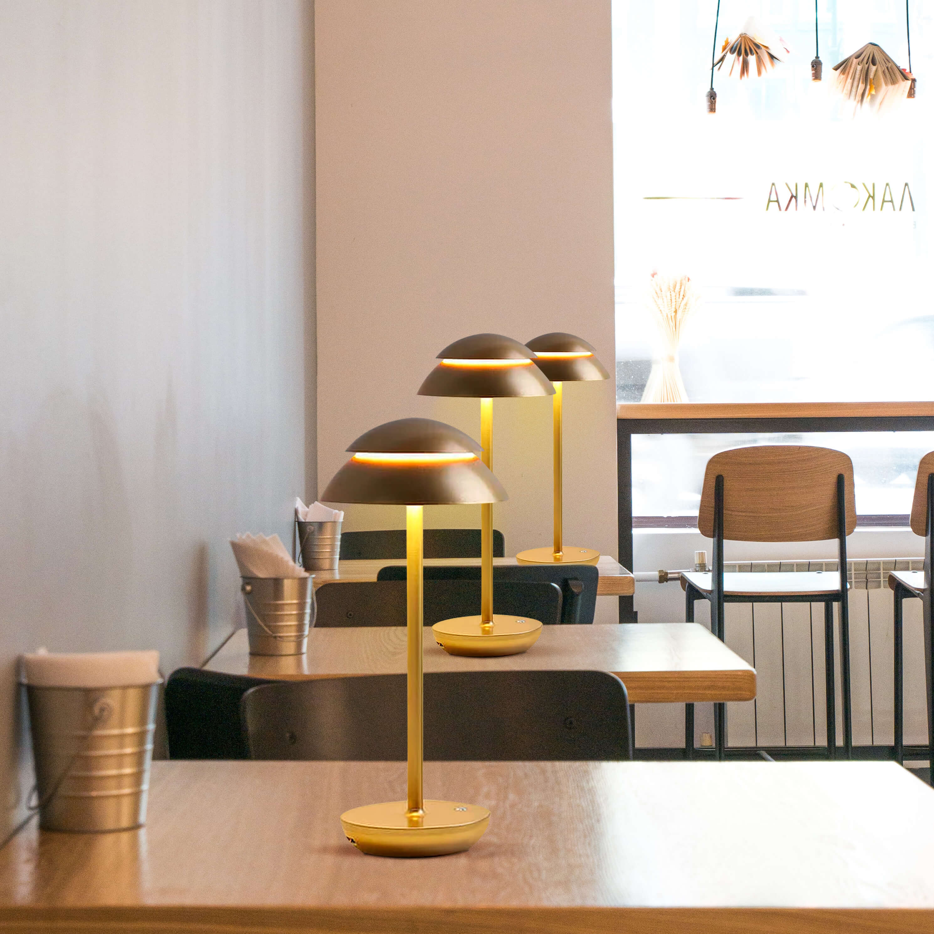 Élora – Lampe de Table Tactile Sans Fil Rechargeable