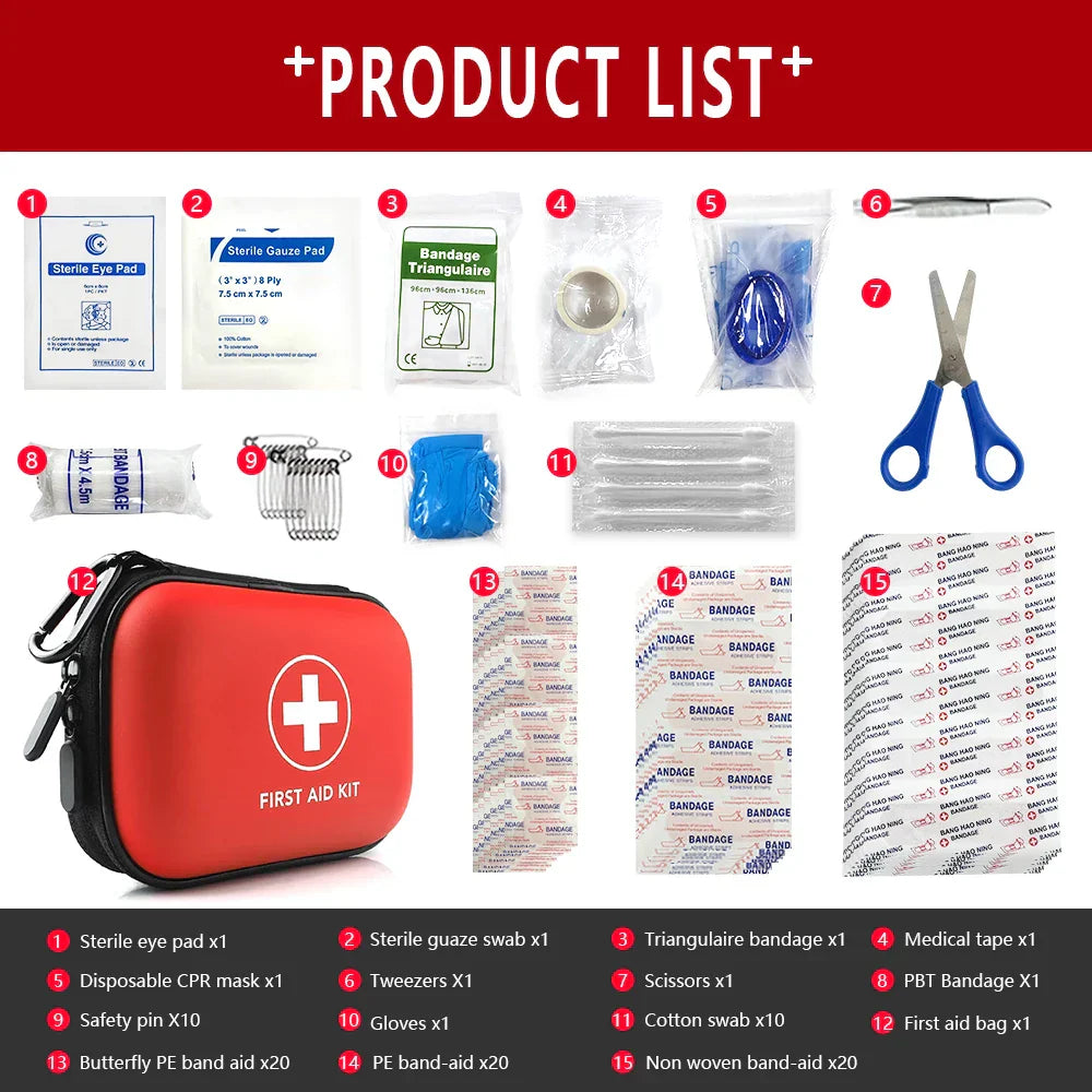 SafeKit Pro - Trousse de premiers secours complète 91 pièces