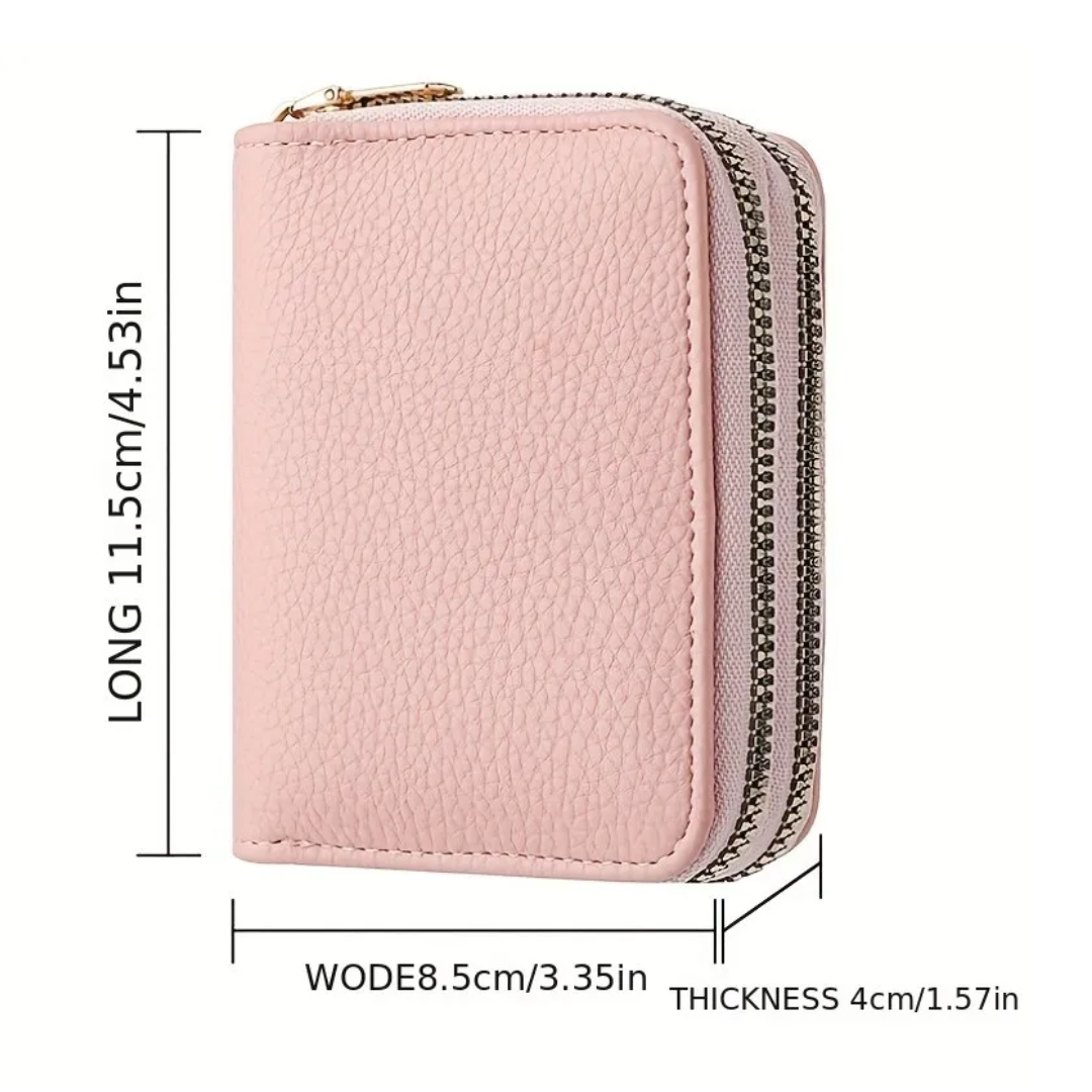 MiniWallet - Portefeuille Compact Motif Lychee
