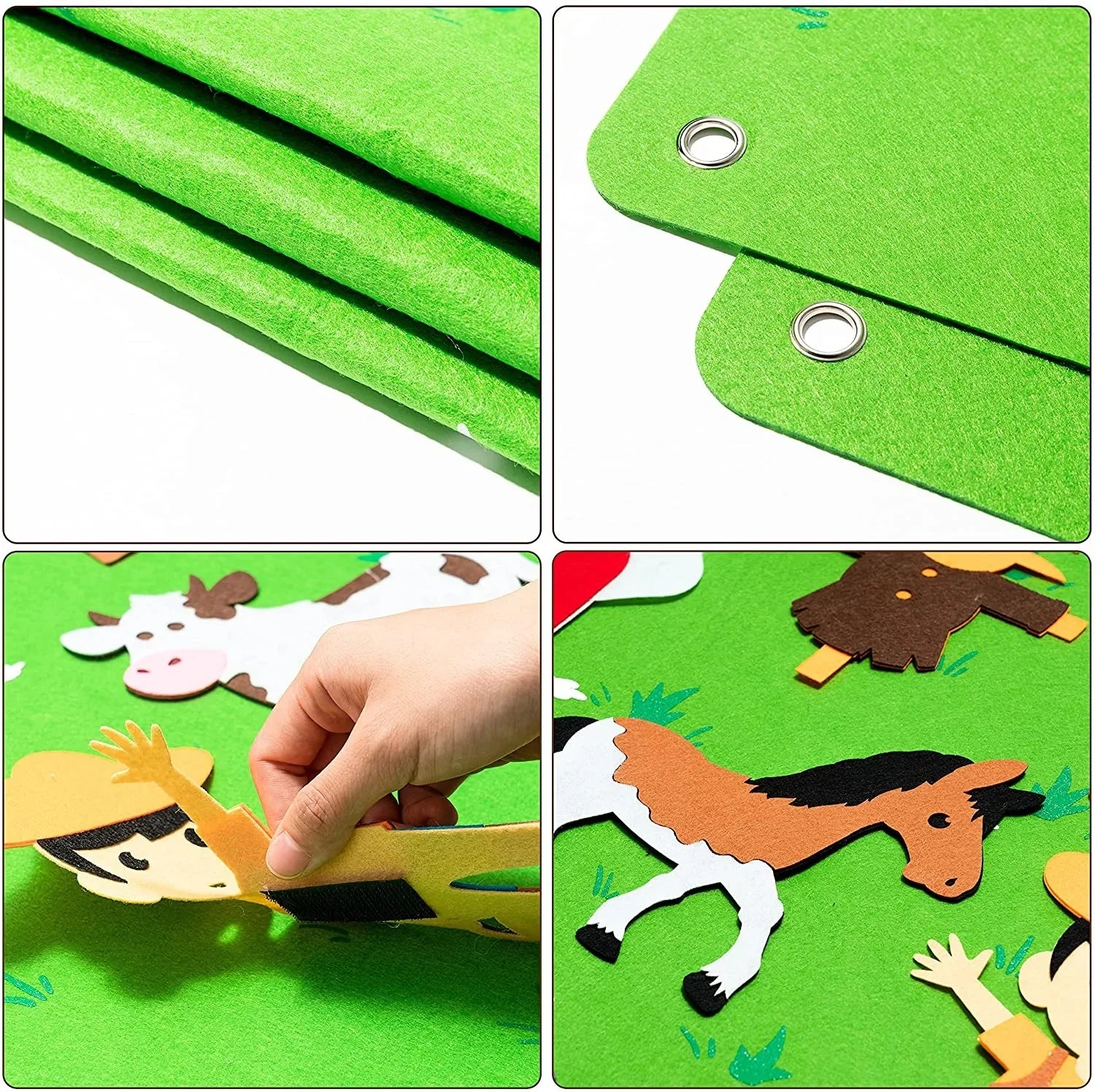 Nuvelli - Tableau en Feutre Animaux, Jeu Éducatif pour Enfants