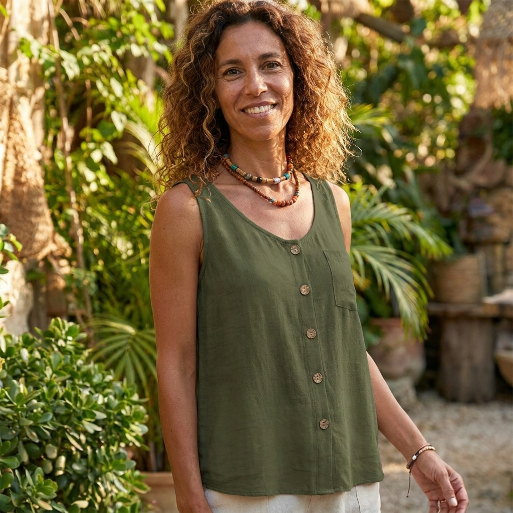 Chloe top ete col v lifestyle