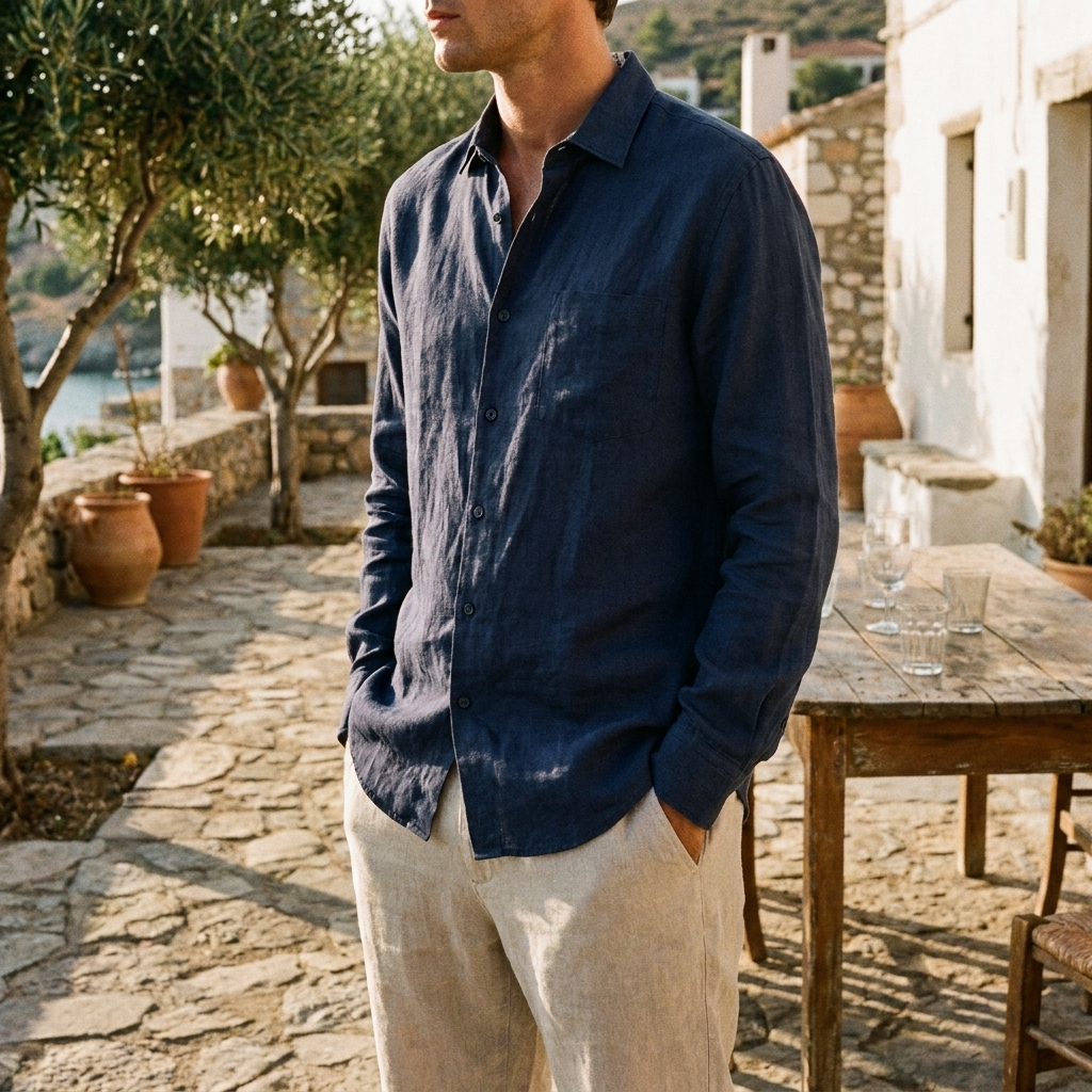 Ethan chemise lin ajustee lifestyle