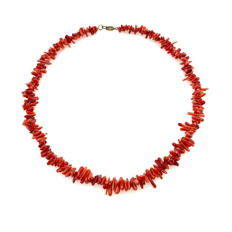 Collier Corail Rouge Bohème - Fait à la Main 46 cm