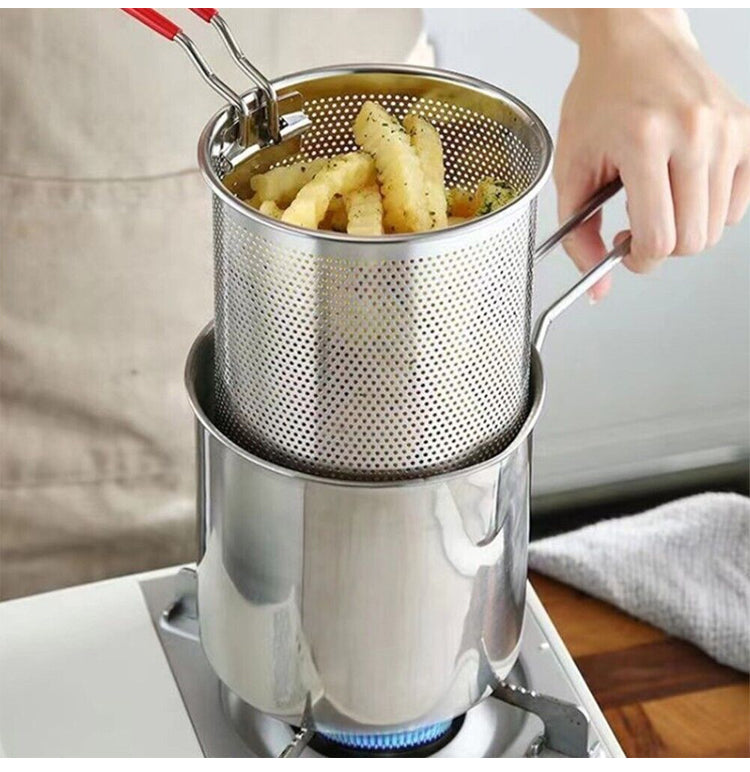 CrispMaster - Friteuse Compacte en Inox pour Snacks Croustillants